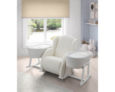 Люлька-гойдалка Micuna Nacelle White/Beige для дитини від народження до 9 кг, Еко-шкіра